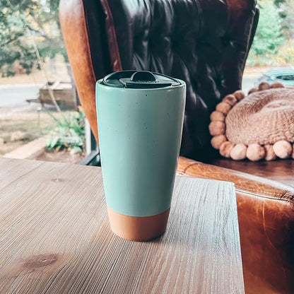 Mora Double Wall Ceramic Coffee Travel Mug - Image 5