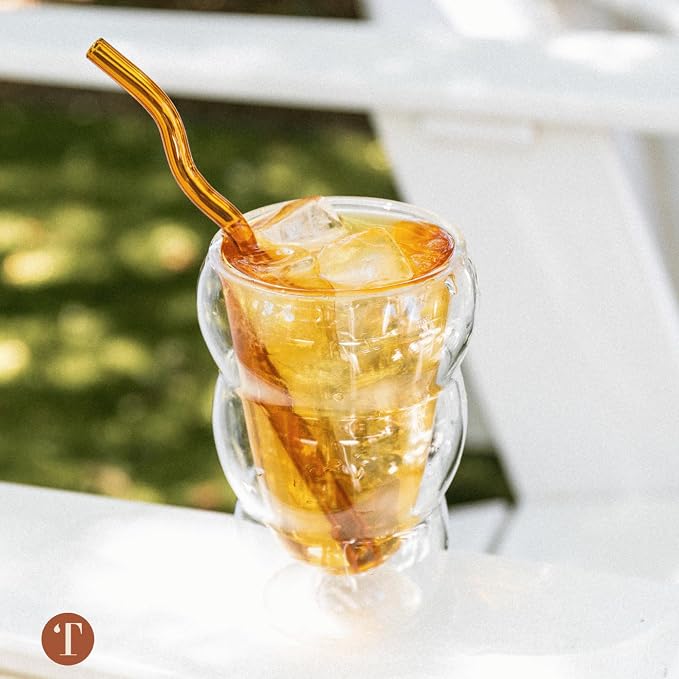 Teaspressa Amber Glass Cloud Cup 12 oz Double-Wall Insulated Borosilicate Glass - Image 7
