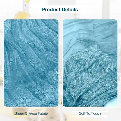 10 Pack Baby Blue Cheesecloth Table Runner 35x120 Inch 10Ft Rustic Gauze Cheese - Image 3