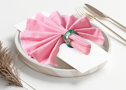 ALPHA Living HOME Set of 12 Epoxy Resin Napkin Rings - Handcrafted Napkin Ring Holders 1.5" Napkin Rings for Christmas Party Decoration, Dinning Table, Family Gatherings, Table Décor(Multi Pastel)