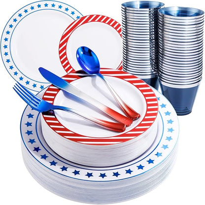 LIYH 180 Pcs 4th of July Plates by LIYHLoveinyourheart