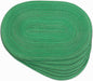 Noctiflorous Oval Braided Placemats Set of 6 Woven 12x18 Inch Non Slip Washable Heat Resistant Place Mats Round Tablemats for Dining Kitchen Party Daily Table Decor Dinner Mats (Green Shine, 6)