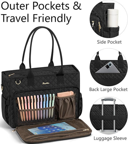 Bagstellar Teacher Tote Bag for Women, 15.6" Laptop Work Tote Computer Bag | - Image 6