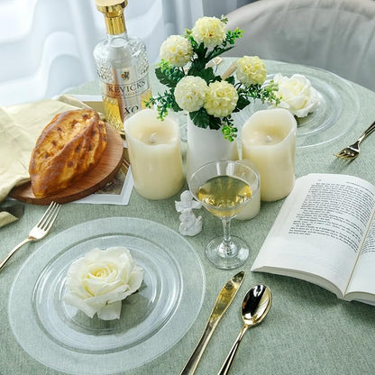 FLOWERCAT 60PCS Clear Plastic Plates - Image 6