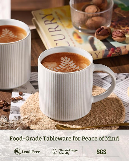 famiware Coffee Mug Set for 4, Star 16 oz Catering Mugs Cup Set - Image 2