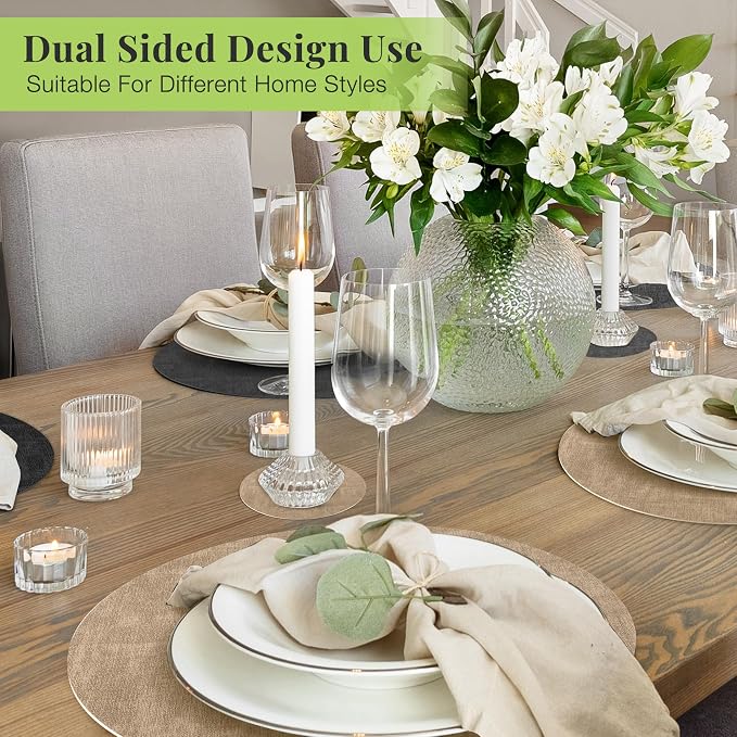 Fyvva Placemats Set of 12, Stain & Scratch Resistant, - Image 6