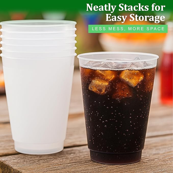 Concession Essentials – 16oz Frost Flex Plastic Cups – Shatterproof Reusable - Image 3