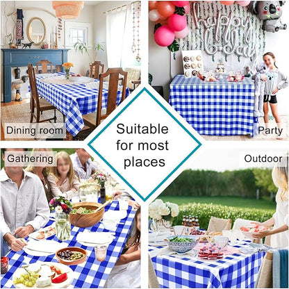 54 x 80 Inch Checkered Tablecloth Rectangle - Image 2