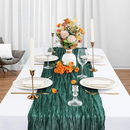 6 Pack Emerald Green Cheesecloth Table Runner 10Ft Gauze Cheese Cloth Table - Image 3