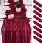 8 Pack Burgundy Cheesecloth Table Runner 17x108 inch Boho Gauze Cheese Cloth by Unknown