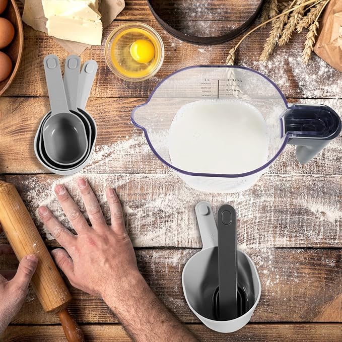 Stackable 10-Piece Measuring Cups and Spoons Set - Image 3