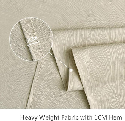 maxmill Jacquard Tablecloth Swirl Design Spillproof Wrinkle Free Heavy Weight Soft Table Cloth Decorative Fabric Table Cover for Outdoor and Indoor Use Oblong 60 x 120 Inch Beige
