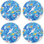Ocean Shark Masco Absorbent Drink Coaster 4 Pcs Corkboard Placemats Kitchen Hot by KLL