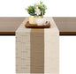 Table Runner 53 Inches Long, Vinyl Woven Farmhouse Table Runners | Washable by Chitomars