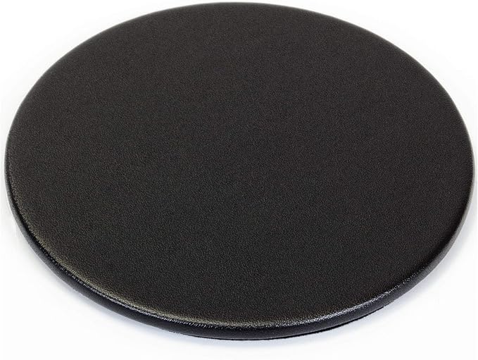 Dacasso Black Leather Round Coaster by Dacasso