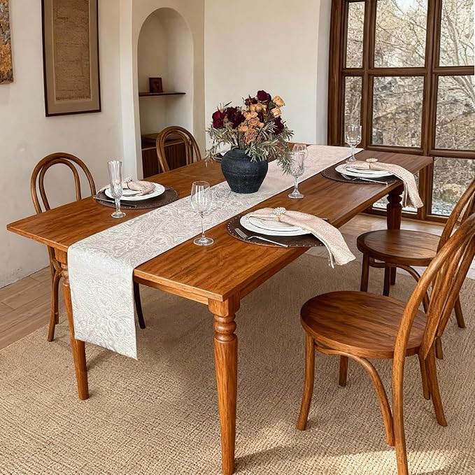 Table Runner with Jacquard Design, Waterproof Thick Table Runner - Image 6