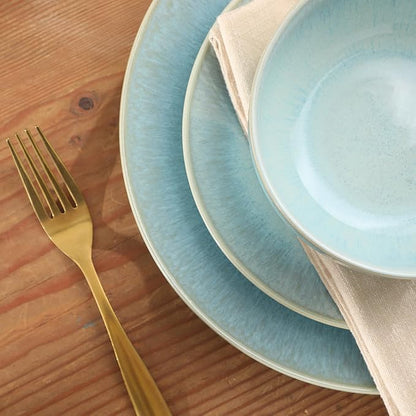 Gibson Elite Pine Coast Plates and Bowls Sets, 12-Piece Stoneware Dinnerware - Image 4