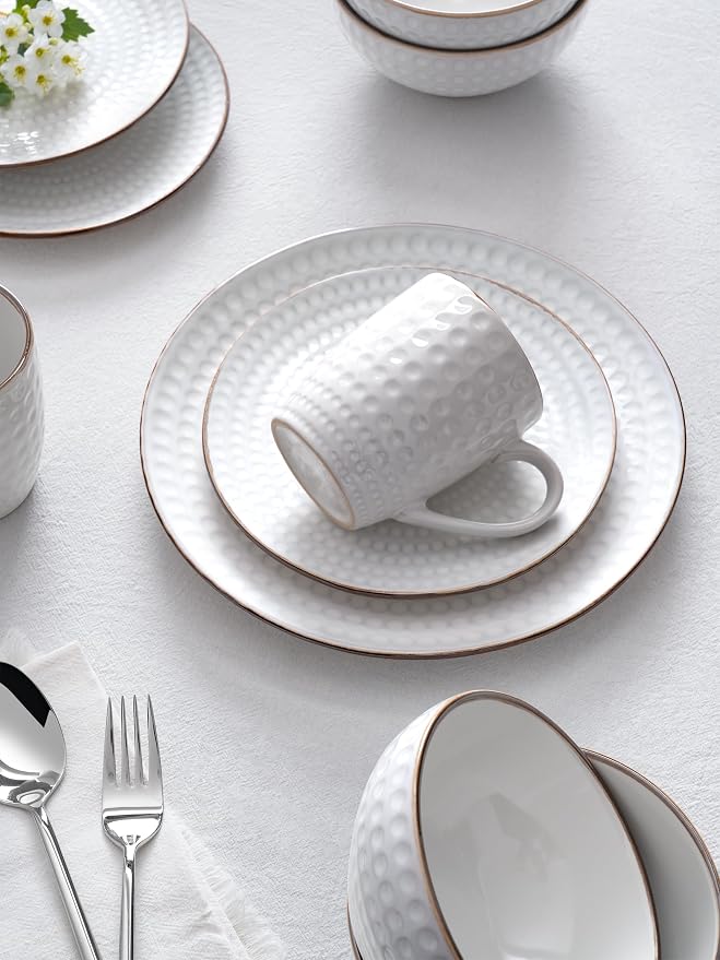 Famiware Ceramic Plates and Bowls Sets, Chip & Scratch Resistant, Microwave & - Image 9