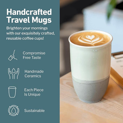 NOVA CERAMICS Travel Mug – Coffee Travel Mug – Reusable Coffee Cup Unique to Go - Image 2