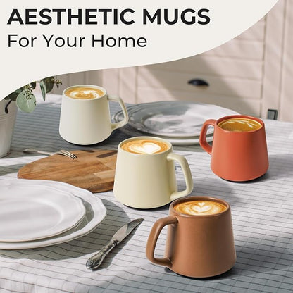 MIAMIO - Coffee Mugs Set of 4, Large - Luxe | Large Ceramic Coffee Mugs - Image 3