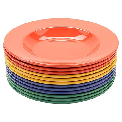G.E.T. B-1611-MIX Diamond Mardi Gras Collection, Multi Color 16 oz. Melamine Bowls (Pack of 12),