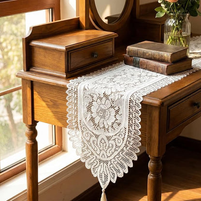 2 Pcs Doily Table Runner Crochet Table Runner - Image 6