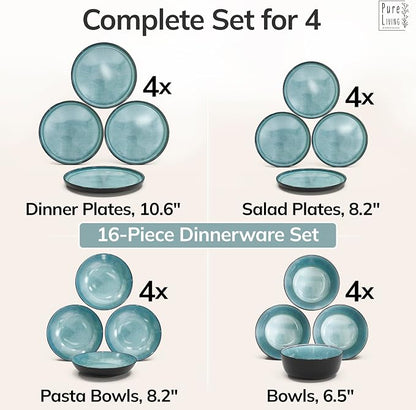 16 Piece Stoneware Dinnerware Set - Image 6