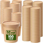 Fulmoon 100 Pack Paper Soup Containers by Fulmoon