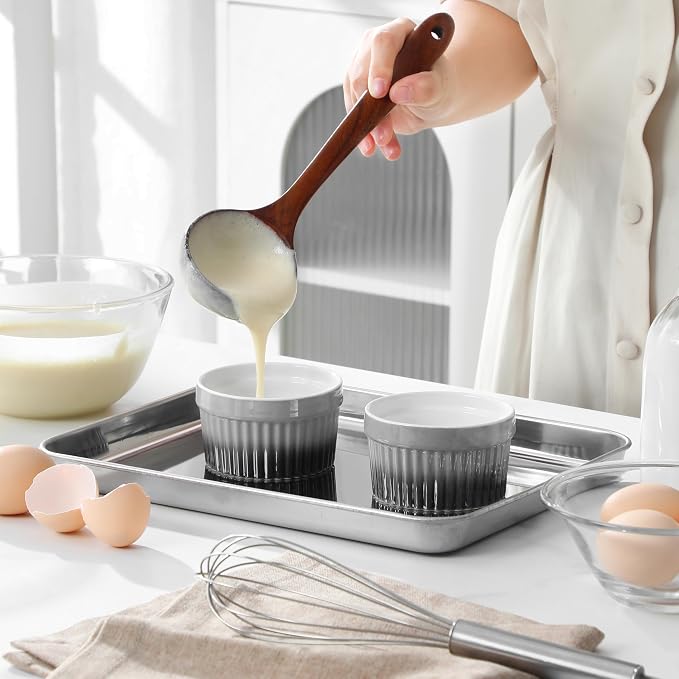 MALACASA Ramekins 6 oz Oven Safe, Small Ceramic Souffle Dishes - Image 5