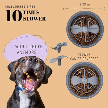 AVERYDAY Slow Feeder Dog Bowls for Large Breed, 2.5 Cups Deep Food Puzzle Bowl - Image 3