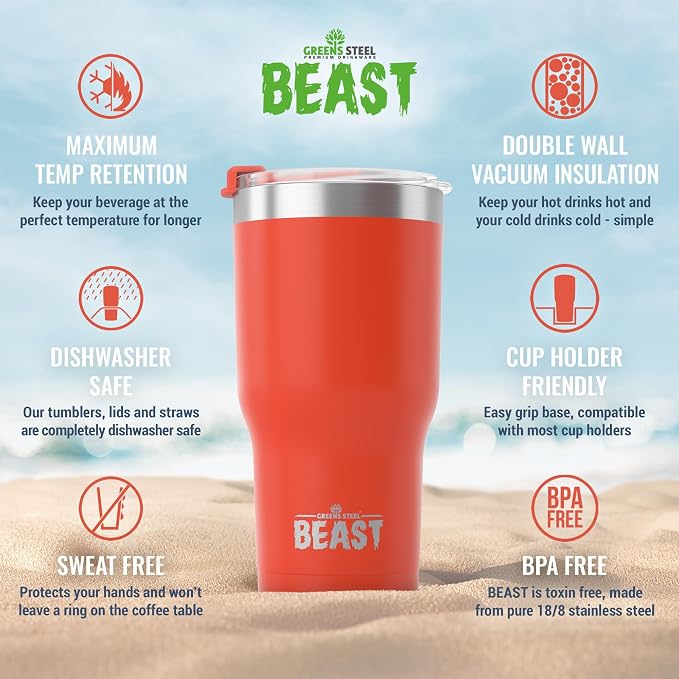 Beast 20 oz Tumbler Stainless Steel Vacuum Insulated Coffee Ice Cup Double Wall - Image 6