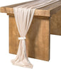 Ling's Moment 10Ft Nude Champagne Tulle Table Runner | Sheer Chiffon Like by LingsMoment
