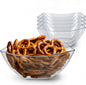 32oz Clear Plastic Serving Bowls Medium Candy Dishes, Square Plastic Buffet by StockYourHome