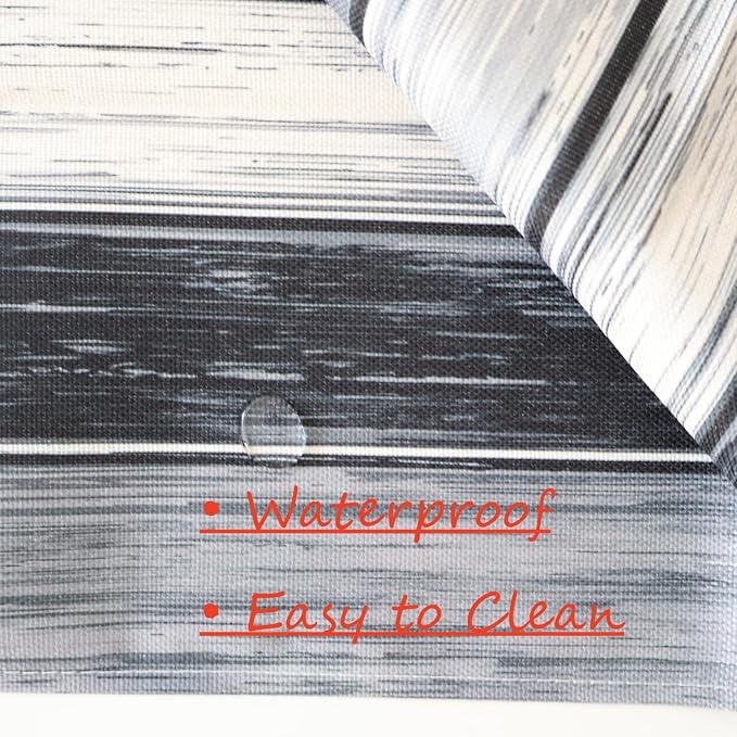 OYIMUA Grey Striped Vintage Table Runner, Rustic Farmhouse Style Kitchen Dining - Image 5