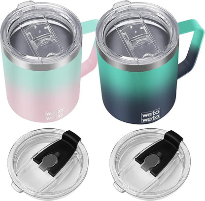 WETOWETO 14 oz Coffee Mug, Vacuum Insulated Camping Mug by Wetoweto