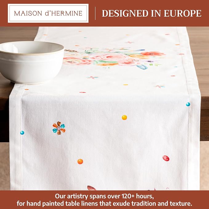 Maison d' Hermine Table Runner 100% Cotton 14.50" x 108" | Table Runners 108 - Image 2
