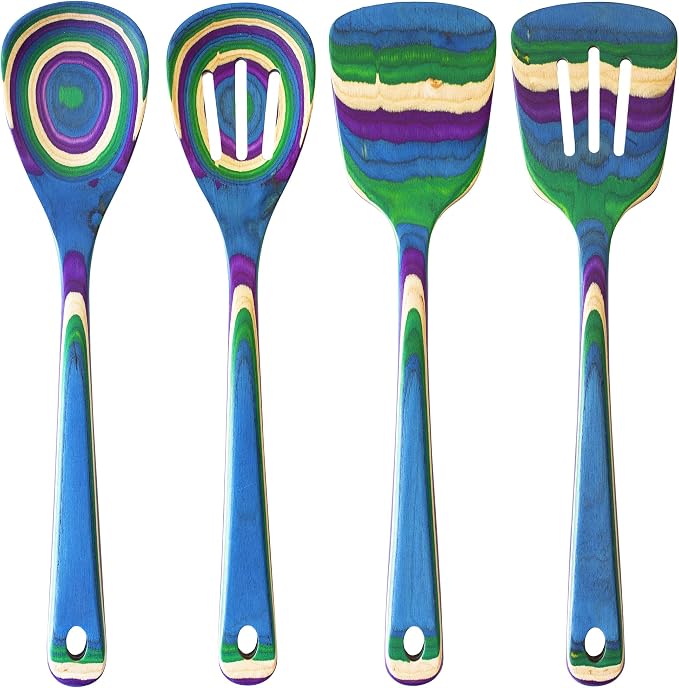 Totally Bamboo Baltique Mumbai Collection 4 Piece Cooking Utensil Set, Safe by TotallyBamboo