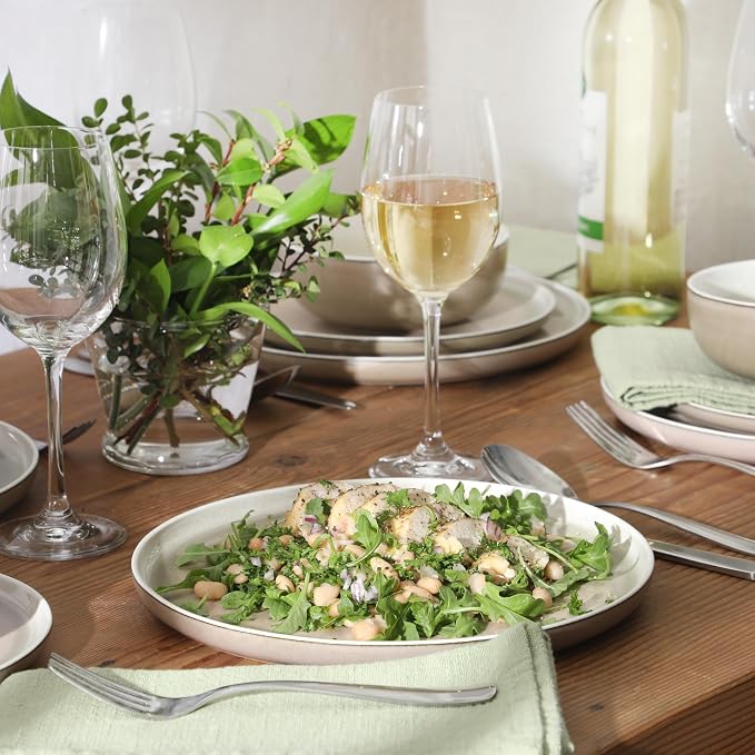 Gibson Elite Island Bay 12-Piece New Bone China Dinnerware Set Service - Image 2