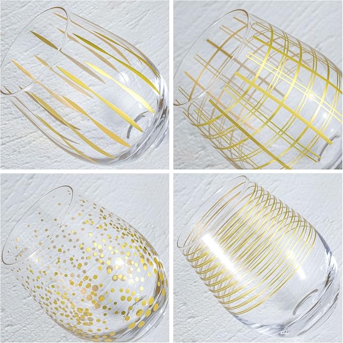 Joeyan Hand Blown Stemless Wine Glasses - Image 5