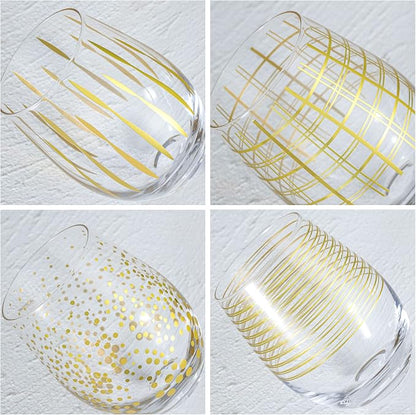 Joeyan Hand Blown Stemless Wine Glasses - Image 5