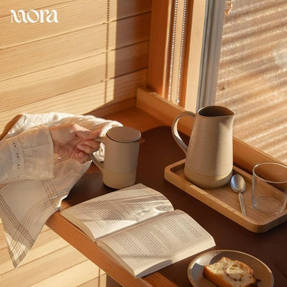 MORA Ceramics Tea Cup with Loose Leaf Infuser, Spoon and Lid, 12 oz, Microwave - Image 7
