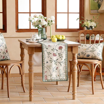 bilin gaier Designer French Linen Table Runner, Floral Pattern, Dining Table - Image 9