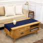 Solino Home 100% Pure Linen Table Runner Navy, Classic Hemstitch 14 x 48 in | by SolinoHome