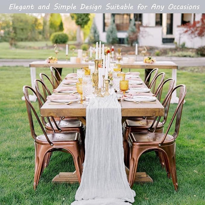12 Pack 13Ft Cheesecloth Table Runner 35x157 Inch Boho Gauze Table Runner - Image 7