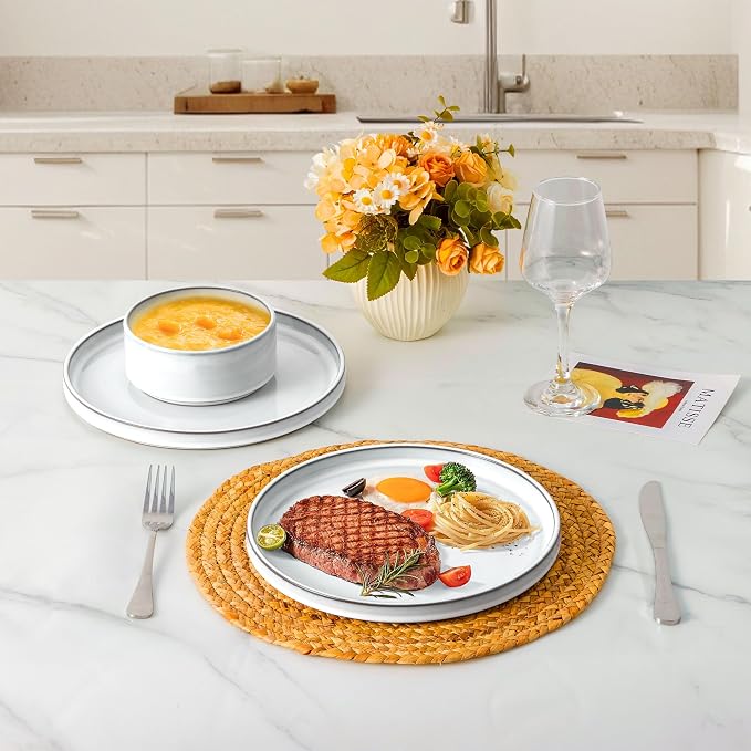 LIANYU 12 Piece Dinnerware Dishes Sets - Image 8