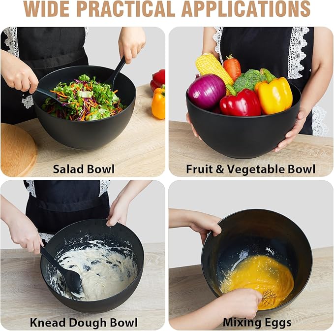 12.6" Extra Large Salad Serving Bowl Set - Image 4