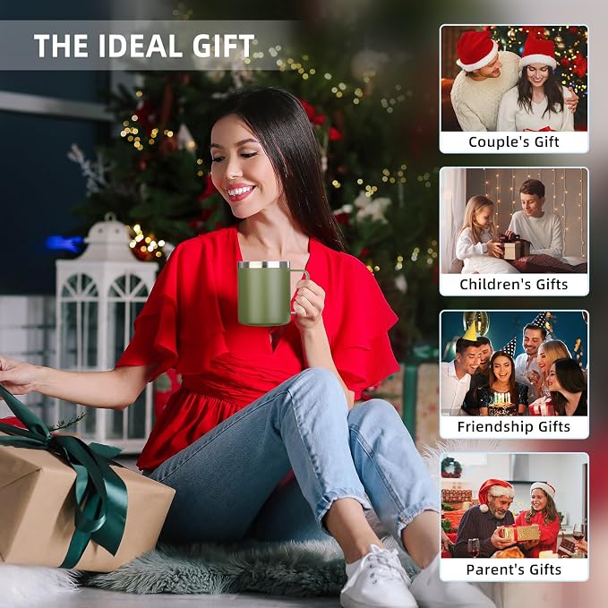 Volhoply 14oz Insulated Stainless Steel Coffee Mug - Image 6