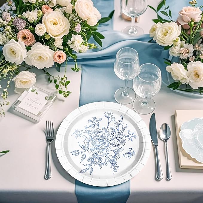 WRAPAHOLIC 25Pcs Floral Paper Plates - Image 4
