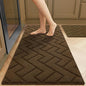 hicorfe Kitchen Rugs and Mats Sets,2 Pieces Super Absorbent Polypropylene Non-Slip Rug,Soft Comfort Floor Mat,Washable for Kitchen,Hallway,Office,Sink,Laundry(20" x 32"+20" x 48",Dark Brown)