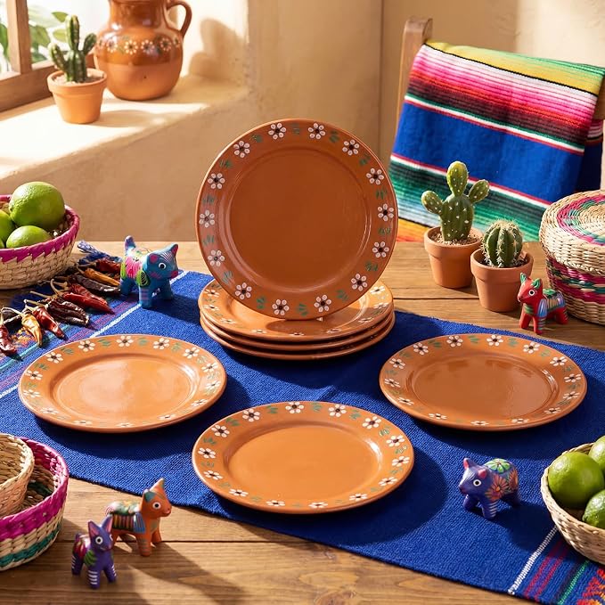 Honeydak 6 Pcs 6 Inch Platos De Barro Mexicanos Ceramic Plates Mexican Cielito - Image 7